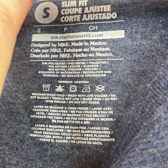 Nike Slim Women's Seattle Seahawks V-Neck Short Sleeve T-Shirt Blue Gray Small - Picture 5 of 7